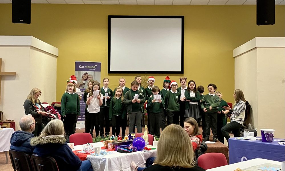 Willow Tree Primary School choir singing Christmas songs
