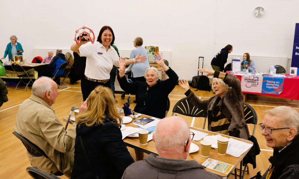 Older people enjoying a sing-along in West Bridgford