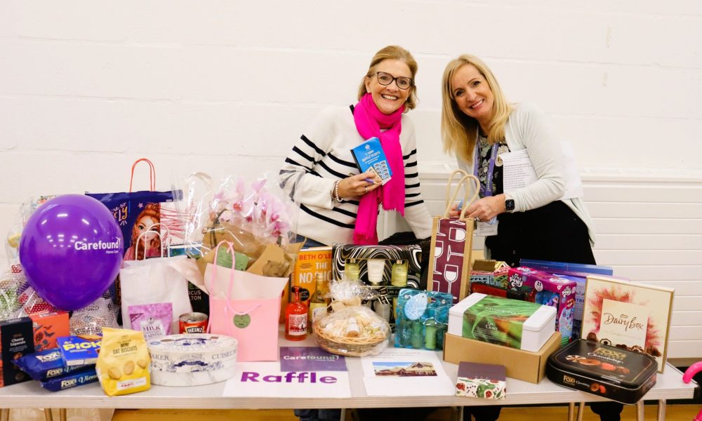 Raffle stall at a West Bridgford dementia information event