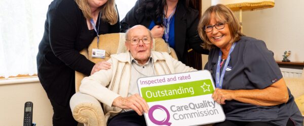 Carefound Home Care in Wilmslow team with senior man