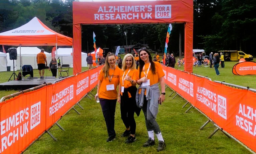 Finish line of Walk For a Cure Sherwood Pines