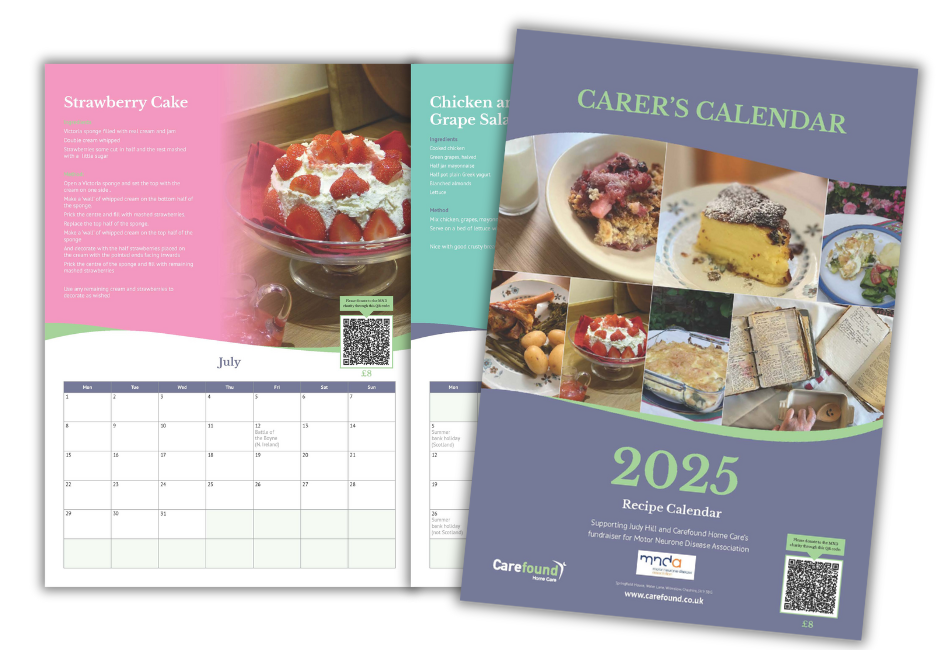 The Carer’s Calendar created by Judy Hill and her Carefound Home Care live-in carers