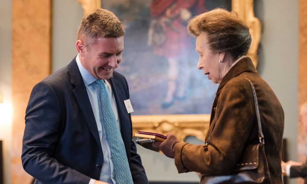 Oliver Stirk, Managing Director of Carefound Home Care, was presented with the Princess Royal Training Award by HRH The Princess Royal