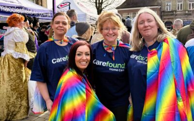Carefound Home Care at Macclesfield Pancake Race 2026 Carefound Home Care Wilmslow at Macclesfield Pancake Race 2026