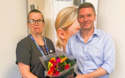 York care professional receiving award from Managing Director
